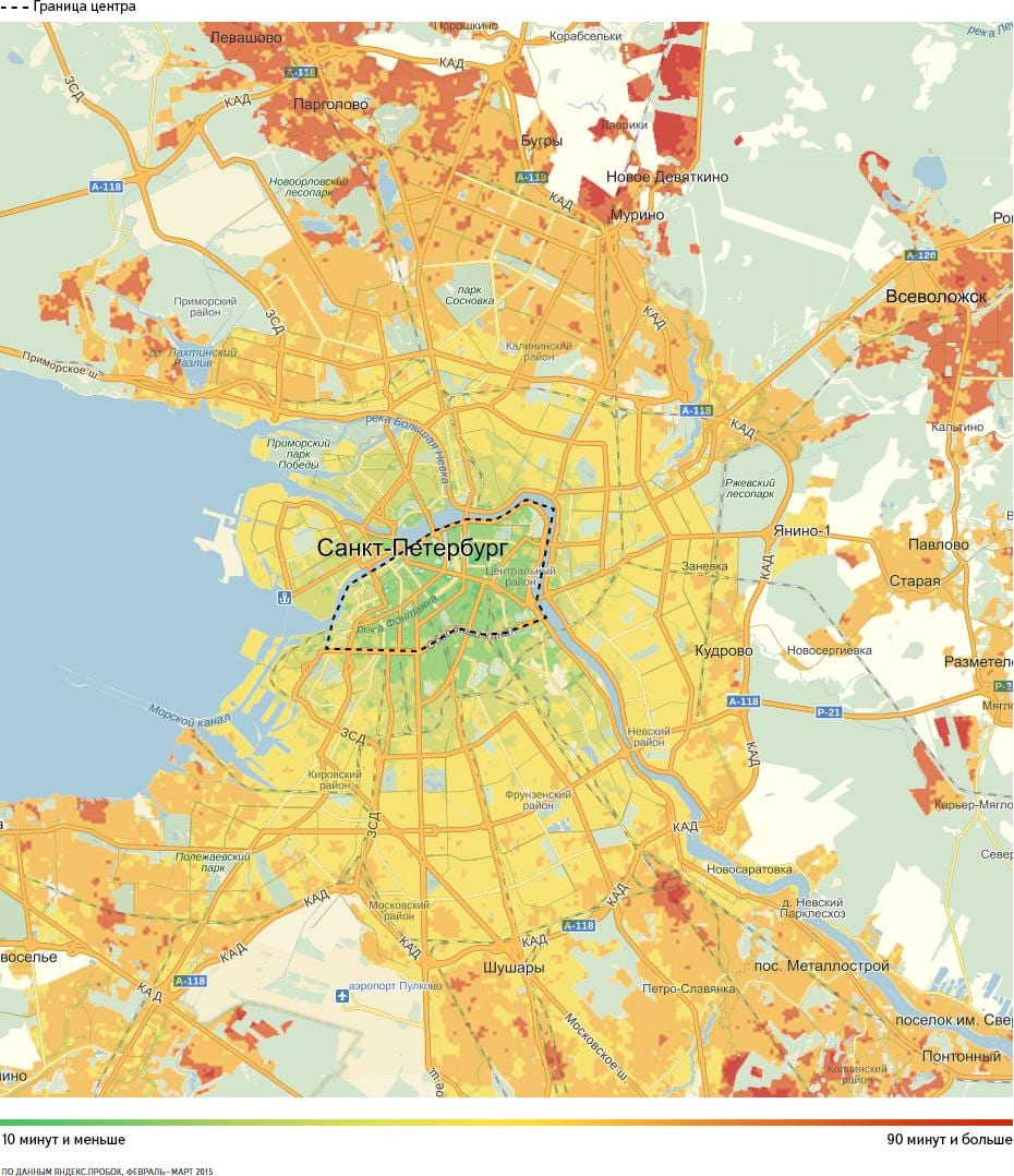 Mapa de estradas de São Petersburgo